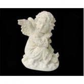 Kamenná náhrobní dekorace - sedící andílek